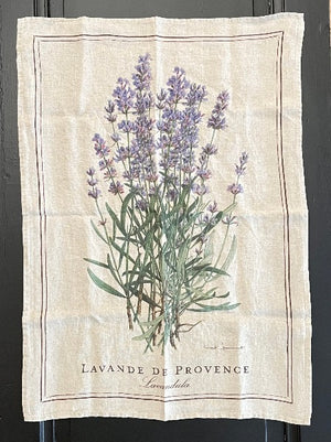 Torchon en lin " Lavande de Provence"